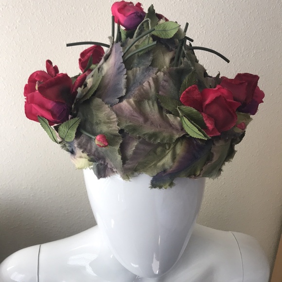 Vintage Doura Made for Frederick & Nelson Rose Hat main image 6
